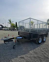8×5 Heavy Duty Tandem Axle 3ft Cage Trailer for Sale